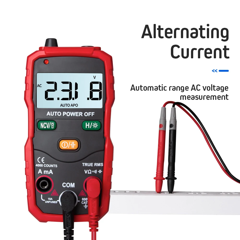 Портативный цифровой мультиметр с ЖК-подсветкой портативный амперметр