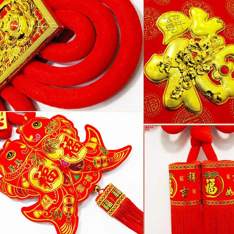 

100cm Large 2020 Joyous Chinese Knot Spring Festival Pendants For Home Shop Jubilant Blessing Chinese New Year Decorations