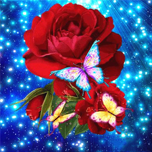 flower 4046 AZQSD Алмазная Вышивка Цветы ручная работа алмазная картина Роза картина Стразы Алмазная мозаика домашний декор ремесла подарок - Цвет: flower 4046