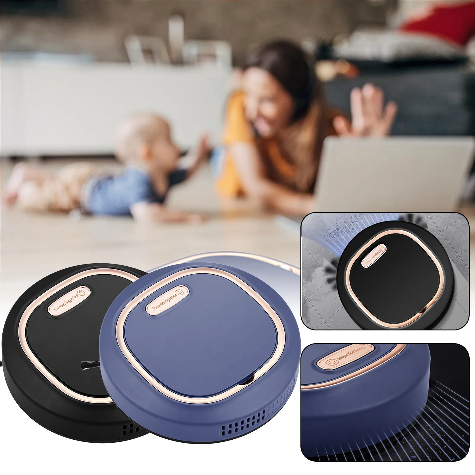 Low Noise Intelligent Sweeping Robot Multifunctional Induction Vacuum Cleaner Usb Home Cleaning Robot#W | Дом и сад