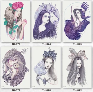 Сексуальная крутая девушка горячая Распродажа 21X15 см временные татуировки наклейки временный боди-арт водонепроницаемый #66