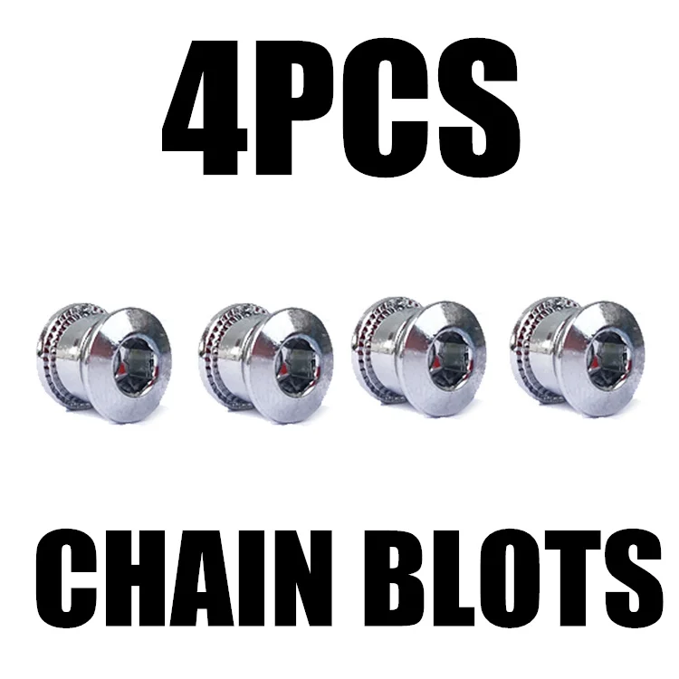 4PCS CHAIN BLOTS VXM круглая узкая широкая цепь MTB велосипед новейший дизайн полый Сверхлегкий 104BCD 32T 34T Звездочка 7075-T6 круглая шатунная пластина - Цвет: 4PCS CHAIN BLOTS