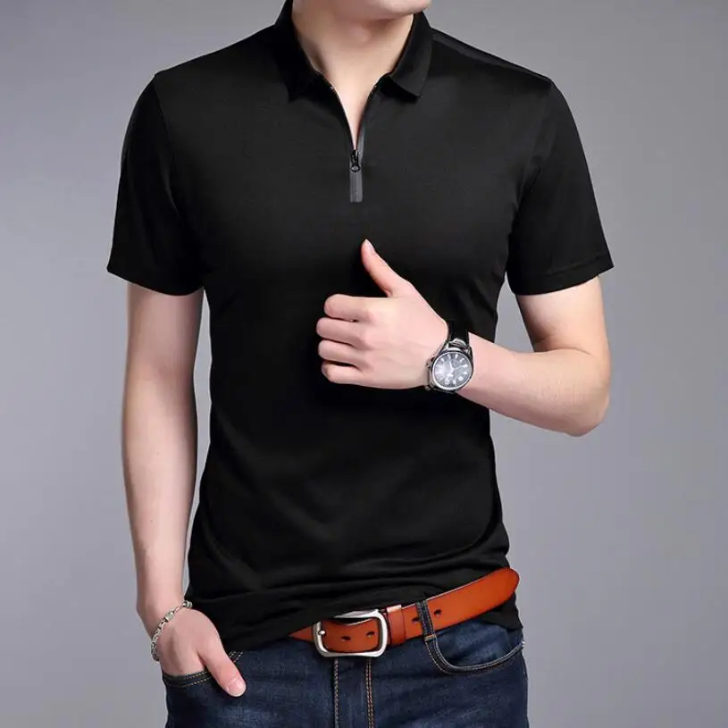 

2019 New Fashion Brand Male Polo Shirt Printing Short-Sleeve Slim Fit Shirt Men Polo Shirts Casual Polo Homme