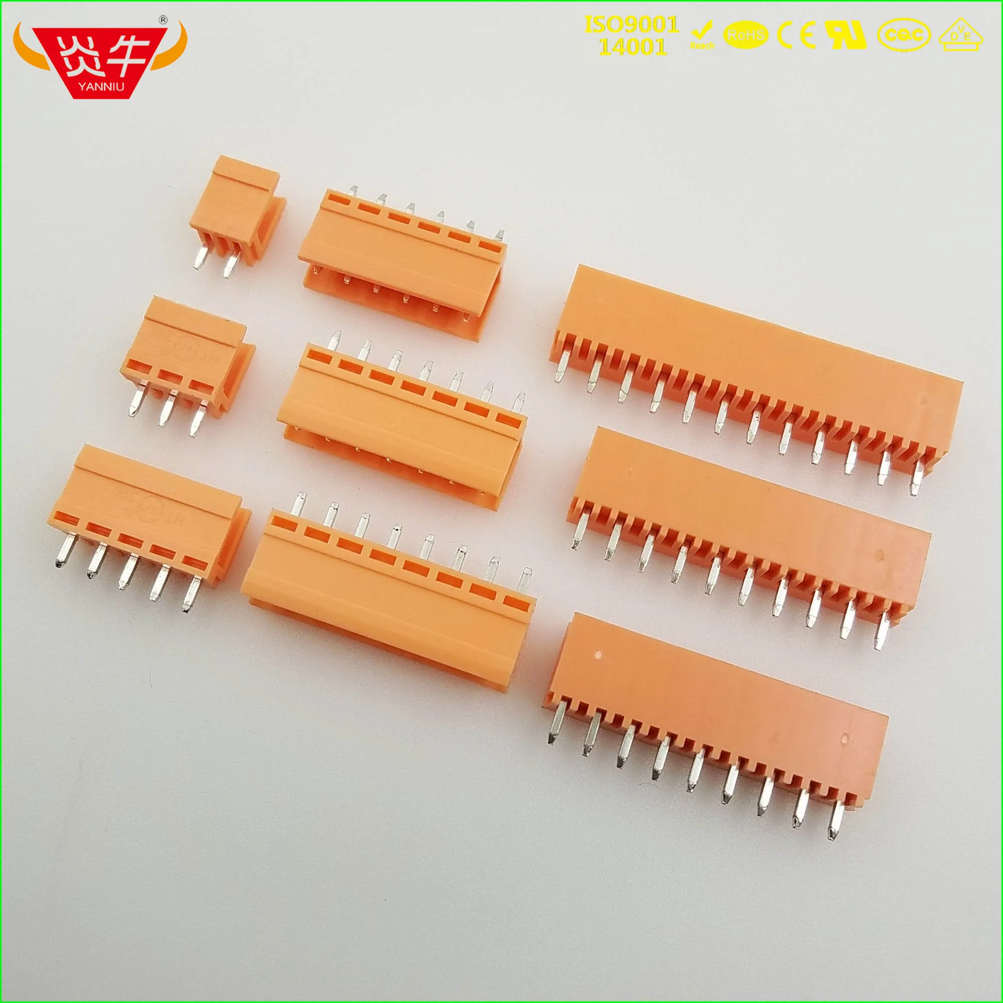 HT396V 3,96 2P~ 12P разъем печатной платы штепсельный Блок 15EDGVC 3,96 мм 2PIN~ 12PIN оранжевый проводной терминал Феникс контакт KEFA