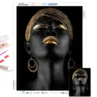 5D алмазная живопись сделай сам, картина из африканских черных женщин Стразы, Алмазная мозаика, вышивка крестиком, наборы для домашнего декора