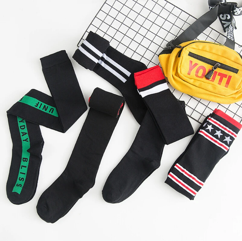 Sexy Ladies Women Girls Striped Star Thigh High OVER the KNEE Socks Sport Long Cotton Stockings | Женская одежда