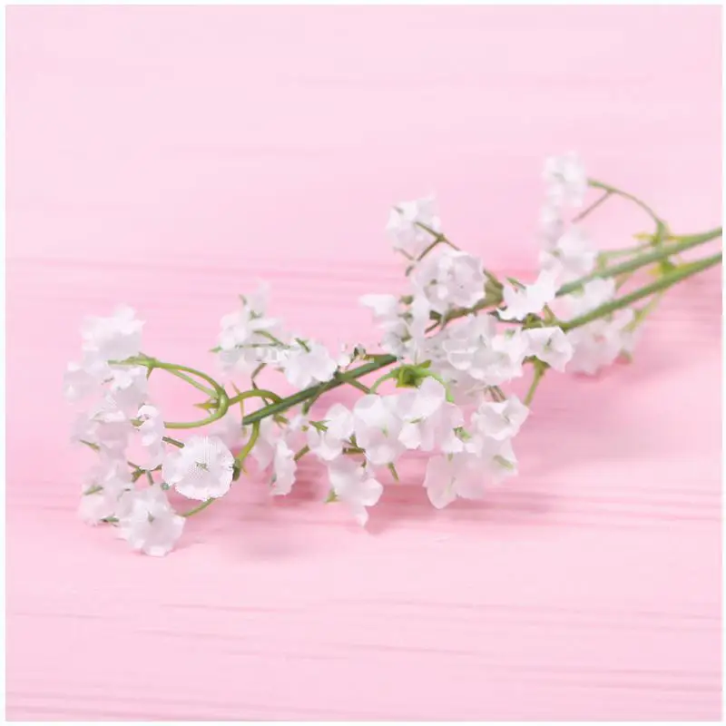

High Quanlity 100Pcs/lot Gypsophila silk baby breath Artificial Fake Silk Flowers Plant Home Wedding Party Home Decoration