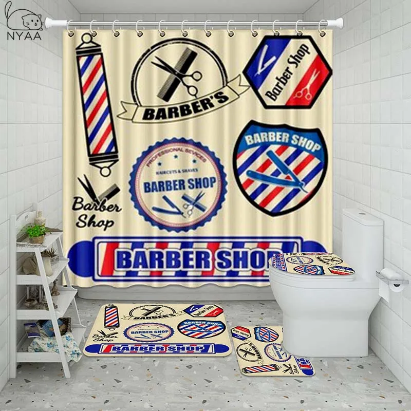 Наклейки Vixm для парикмахерской набор водонепроницаемых занавесок ванной