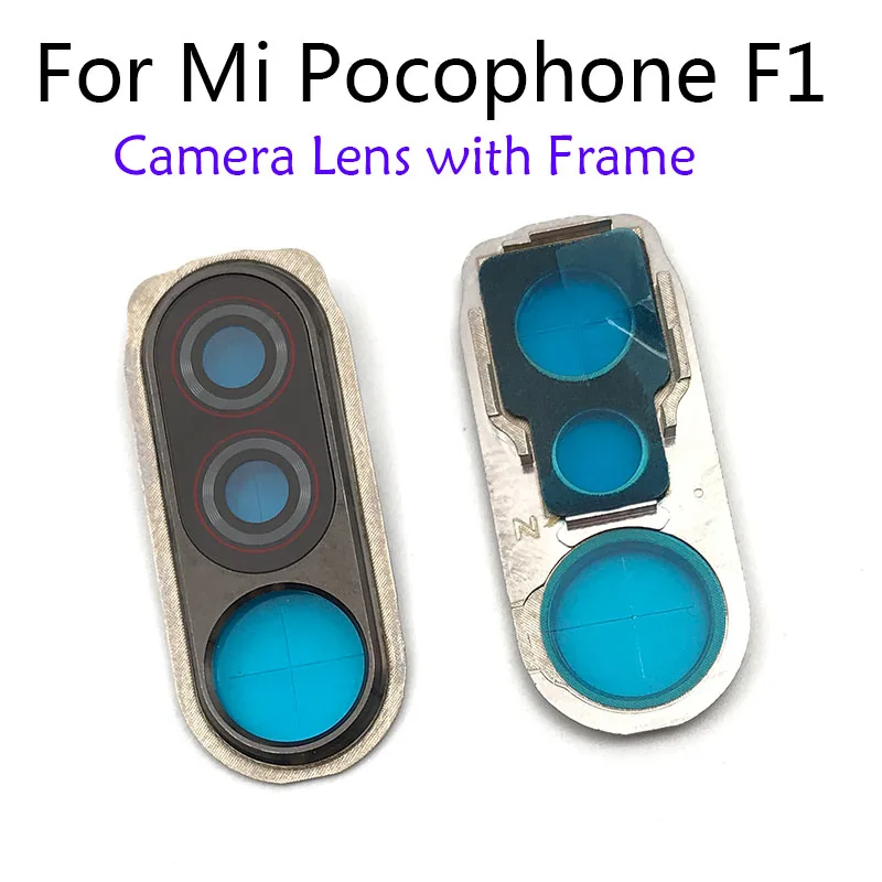 Back Rear Camera Glass Lens Circle Cover With Adhensive +Frame For Xiaomi Pocophone F1 F3 X3 NFC / Poco | Мобильные телефоны и