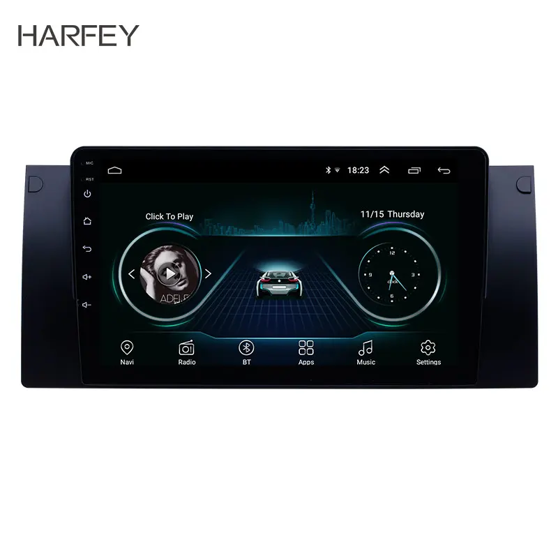 Harfey Автомобильный GPS для 1995 2003 BMW 5 серии E39/X5 E53 Android 9 1 HD сенсорный экран дюймов AUX