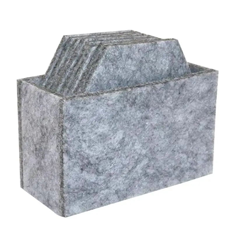 10Pcs Felt Drink Coaster Set with Holder Modern Decorative Coasters C63B | Дом и сад