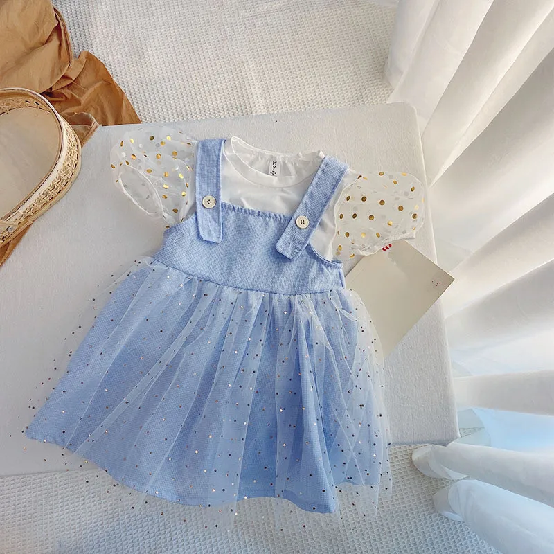 

Infant Baby Dress Summer Baby Girl Clothes Casual Kids Dresses for Girls Princess Birthday Clothing Sets Kids Suits 2-6years