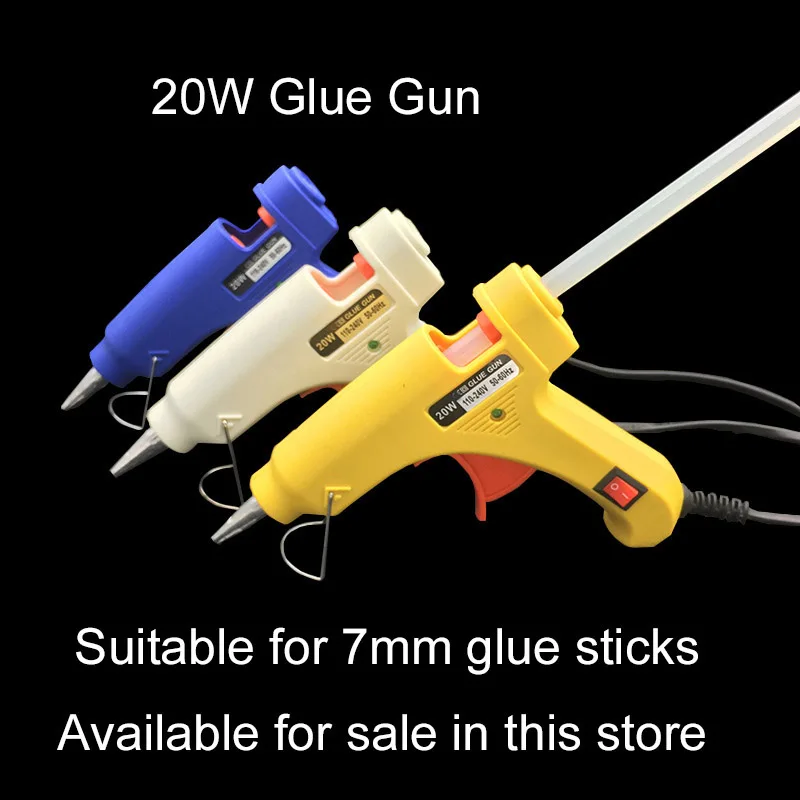 

20W Hot Melt Adhesive Tool Hot Glue Devices Aluminum Electric Heating Handcraft Art DIY Repair Tool for 7mm Glue Sticks