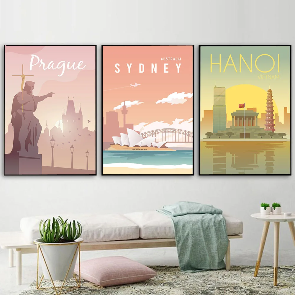 Hd Печать на холсте Живопись Испания Ханой Голландия Китай барбай Сидней