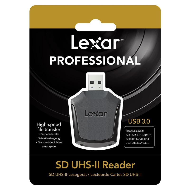 2019 горячий Lexar SD кардридер SDXC Высокоскоростной USB 3 0 UHSII для 1667X 2000X карт