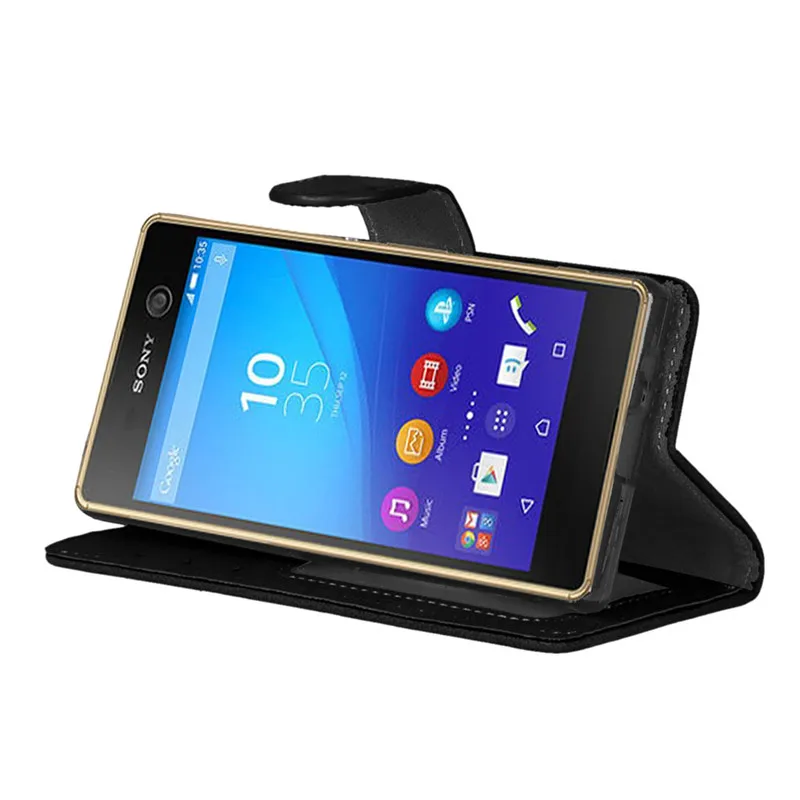 Для sony Xperia Z5 Mini чехол кошелек из искусственной кожи откидная задняя крышка для