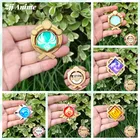 Игра Genshin Impact Vision Lnazuma Ganyu Razor Wendi Xiao Hutao брошь светящаяся 7 элементов Оружие глаз оригинальный Бог значок подарок