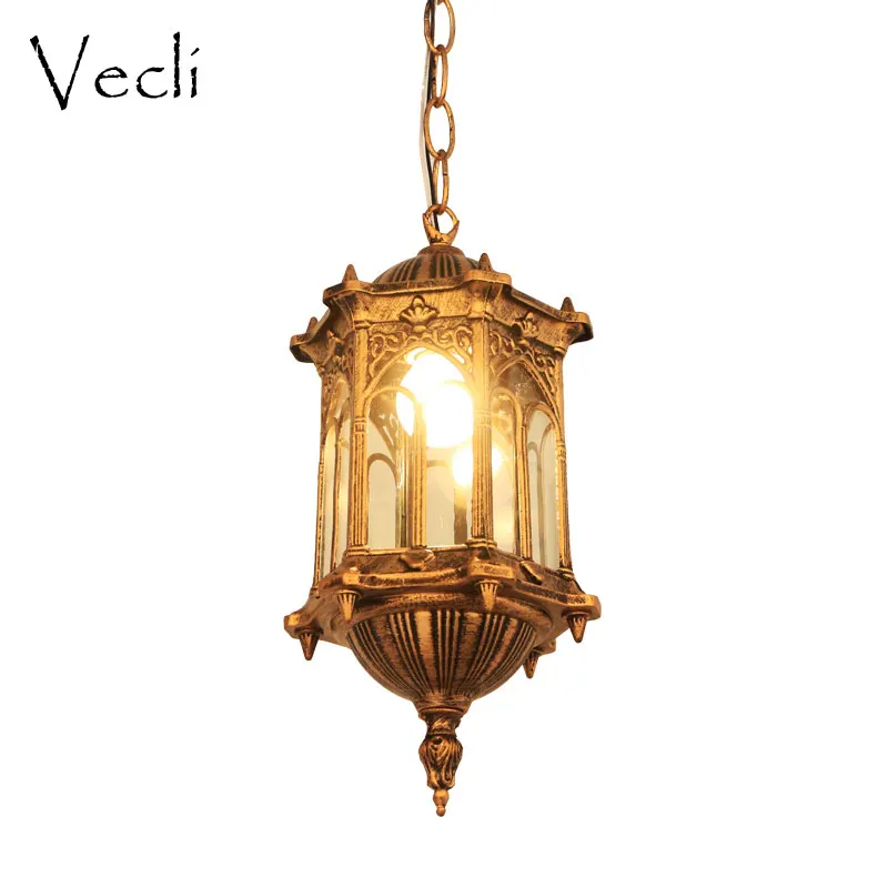 Европа Творческий открытый подвесные светильники бронза покрасила suspendu жилой