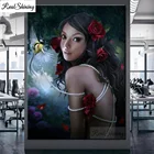 5D алмазная живопись сделай сам, цветок, красота, вышивка крестиком, мозаика, полная квадратная, круглая Алмазная вышивка стразы, картина для девушек F472