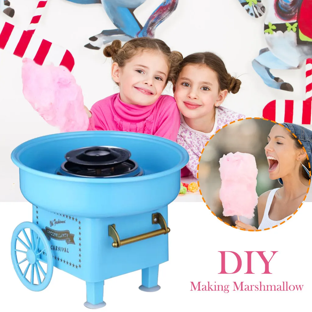 

Electric Diy Sweet Cotton Candy Maker Portable Cotton Sugar Floss Machine Halloween Christmas Kids Gift Mini Marshmallow Machine