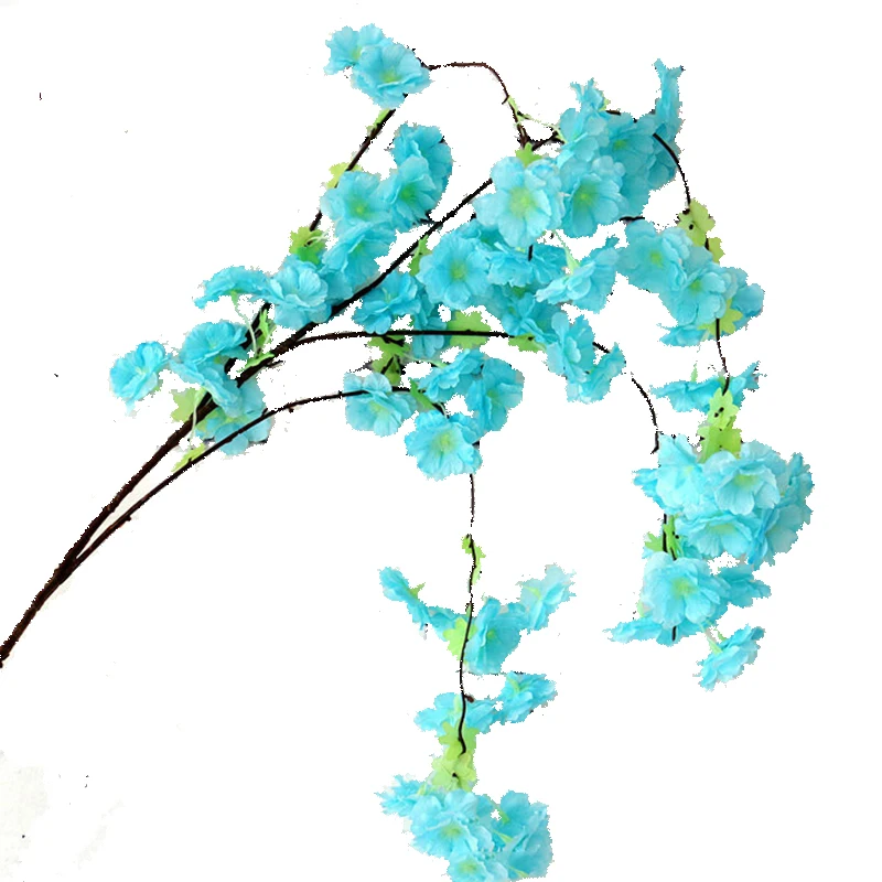 Искусственный шелк цветущая вишня цветы Гирлянда diy Декор для свадьбы Арка фото