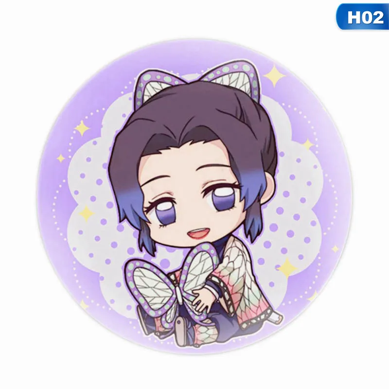 

Anime Demon Slayer: Kimetsu No Yaiba Kamado Tanjirou Cosplay Bedge Collect Backpacks Bags Badges Button Tinplate Brooch Pins