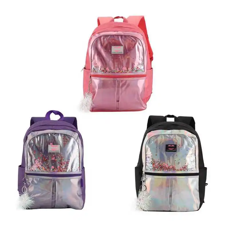 Детская школьная сумка модный портативный рюкзак с блестками милый школьный для