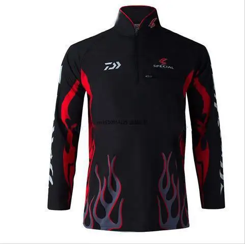 

New Outdoor Sport Fishing Shirts Long Sleeve Cool Fire Breathable DAIWA Fishing Clothing Anti Uv Plus Size DAWA Fishing Clothes
