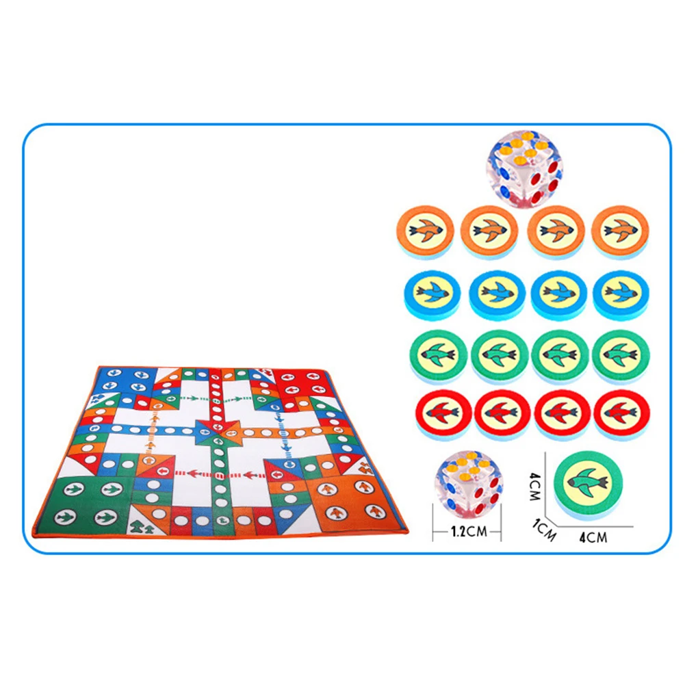 

82x82cm Folding Family Party For Kids Play Mat Travel Parent-child Interactive Flying Chess Funny Board Game Set Educational