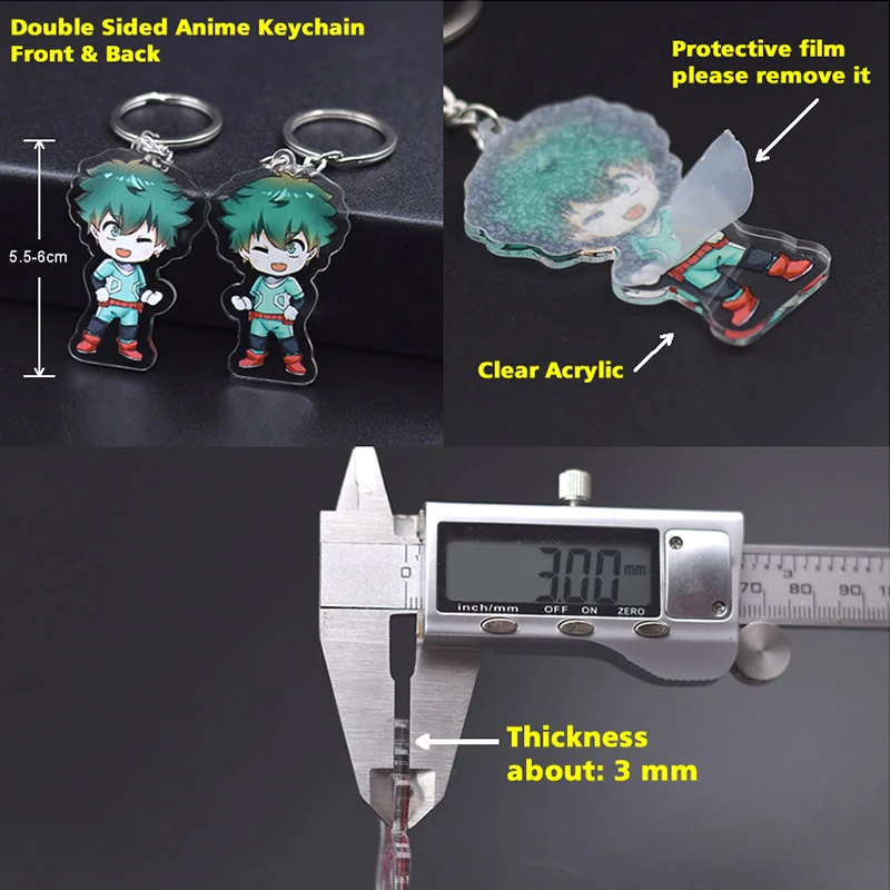 

Anime Demon Slayer Kimetsu no Yaiba Kamado Tanjirou Cosplay prop Keychain Kamado Nezuko Acrylic lovely key chain keyring