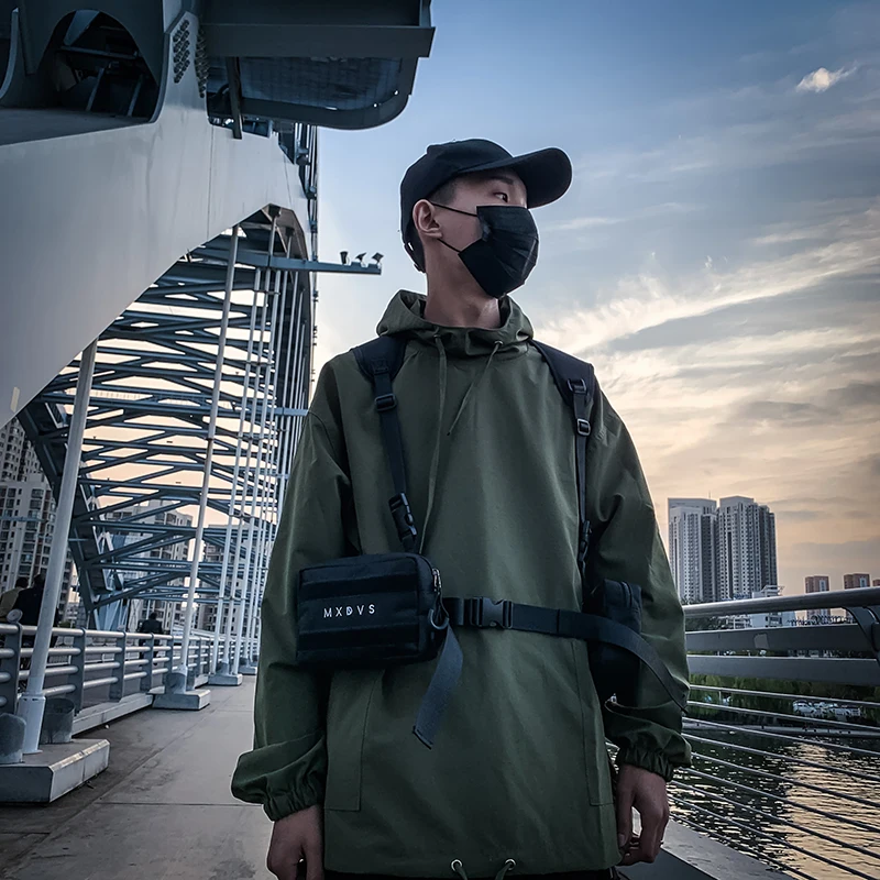 Жилет рюкзак унисекс сплошной цвет ткань Оксфорд + полиэстер дикий открытый хип