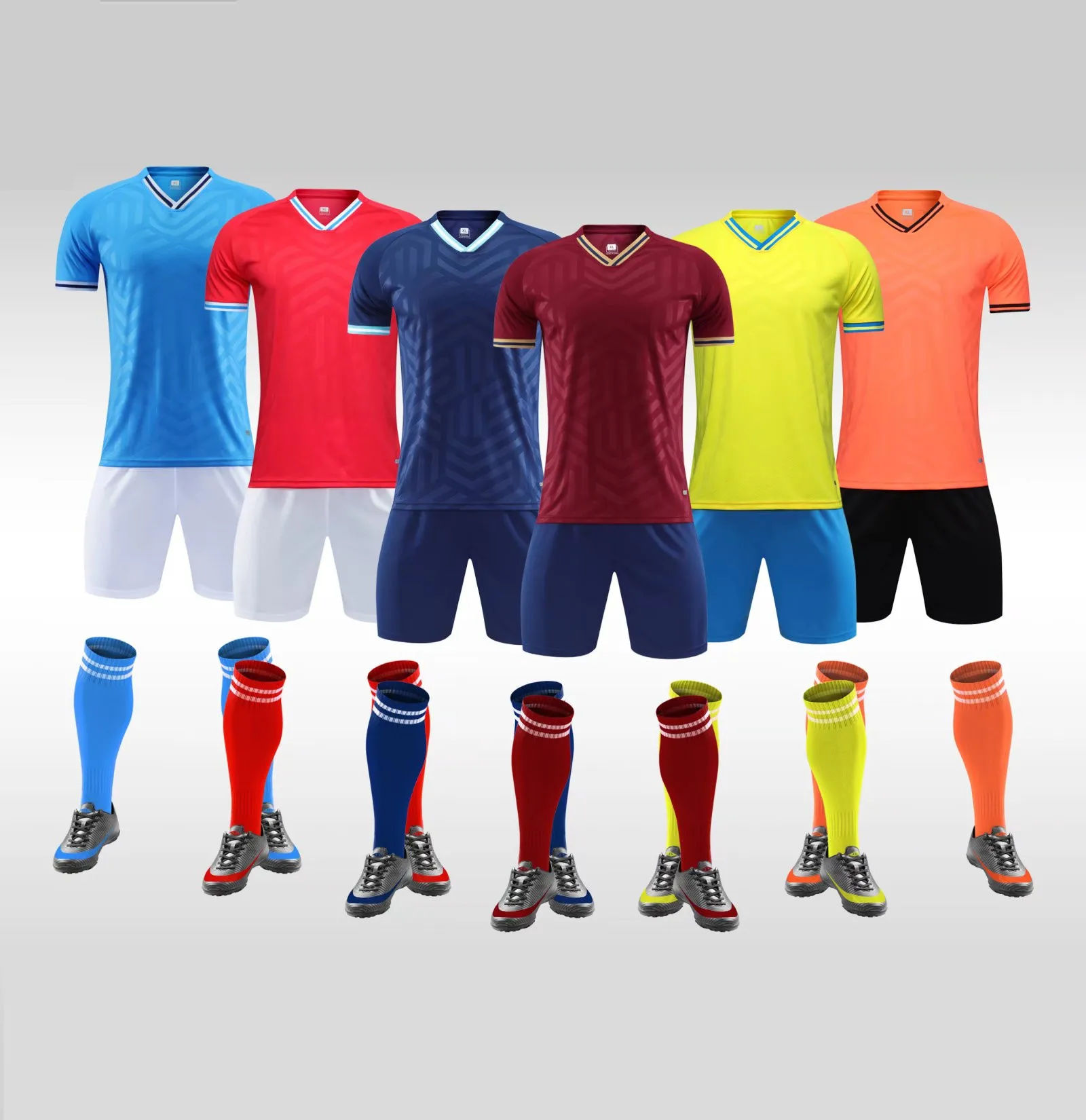 

New Large Size Adult Football Jerseys Kids Soccer Suits Accept Customization Comfortable Fast Drying Men Sportwear T-shirt