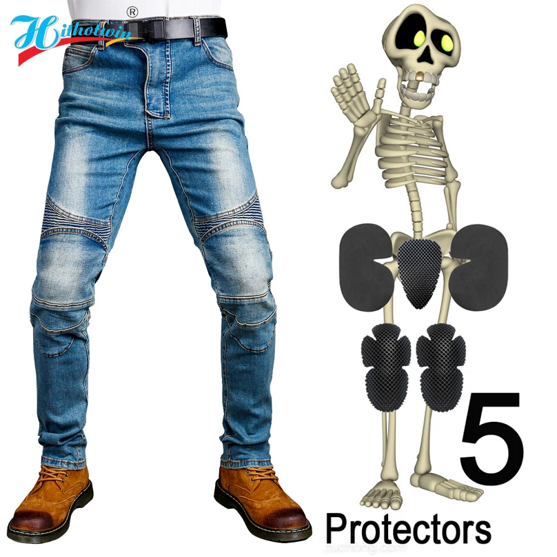 Motorcycle Blue jeans for men Riding pants Motorcycle Black Trousers shatter-resistant Motorbike protection motorcycle pants men