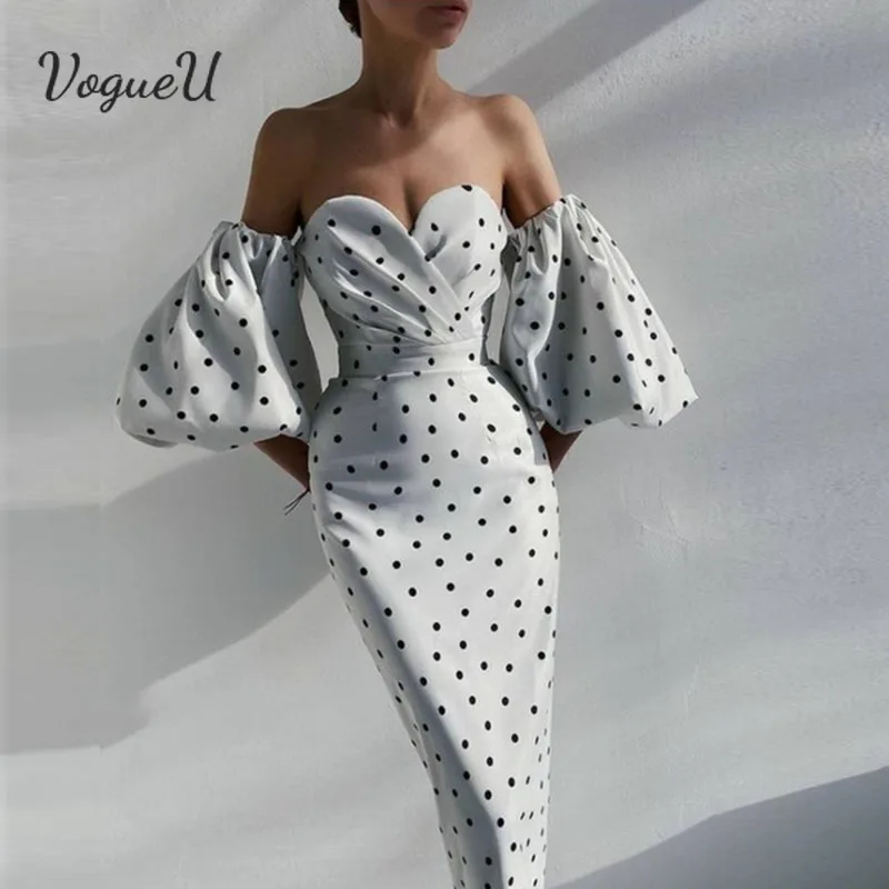 

Шикарный Полька платье в горошек обтягивающая юбка-карандаш с завышенной талией; Юбка без бретелек с застежкой-молнией на спине, с рукавами-...