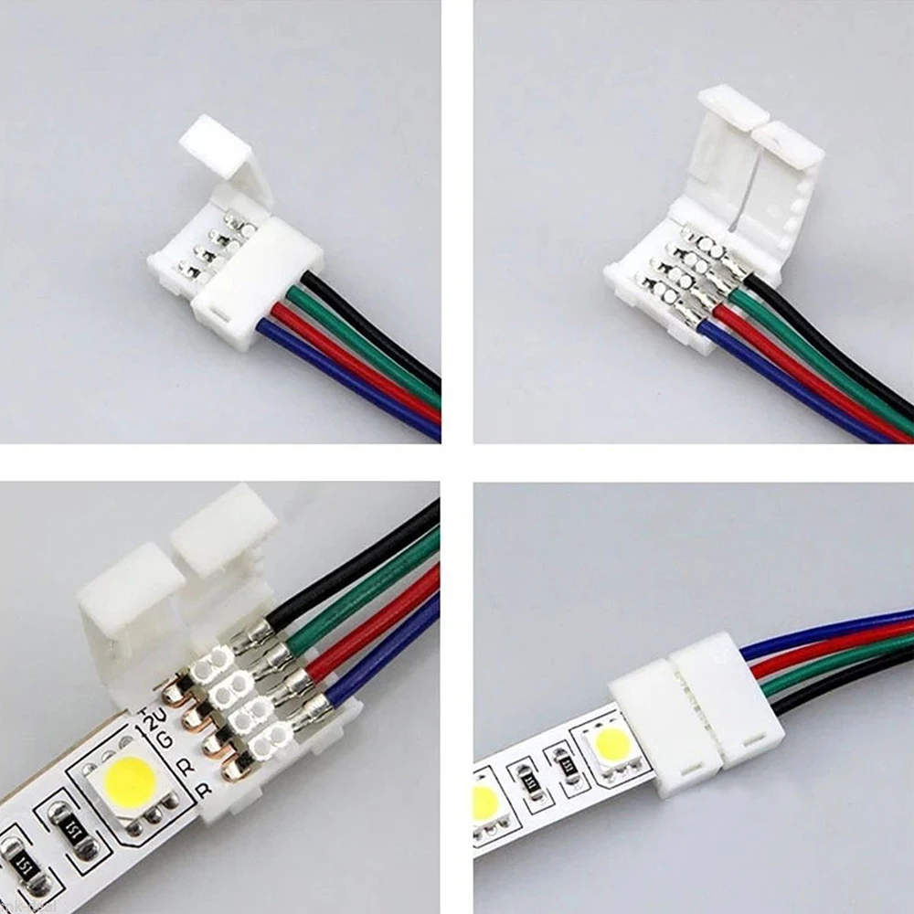 5 шт. 4Pin светодиодный Stirp 15 см ПВХ удлинитель электрическая Соединительный кабель