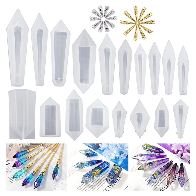 

38-Piece Pendulum Pendant Epoxy Mold Jewelry Accessories Set Crystal Resin Epoxy Silicone Mold Combination