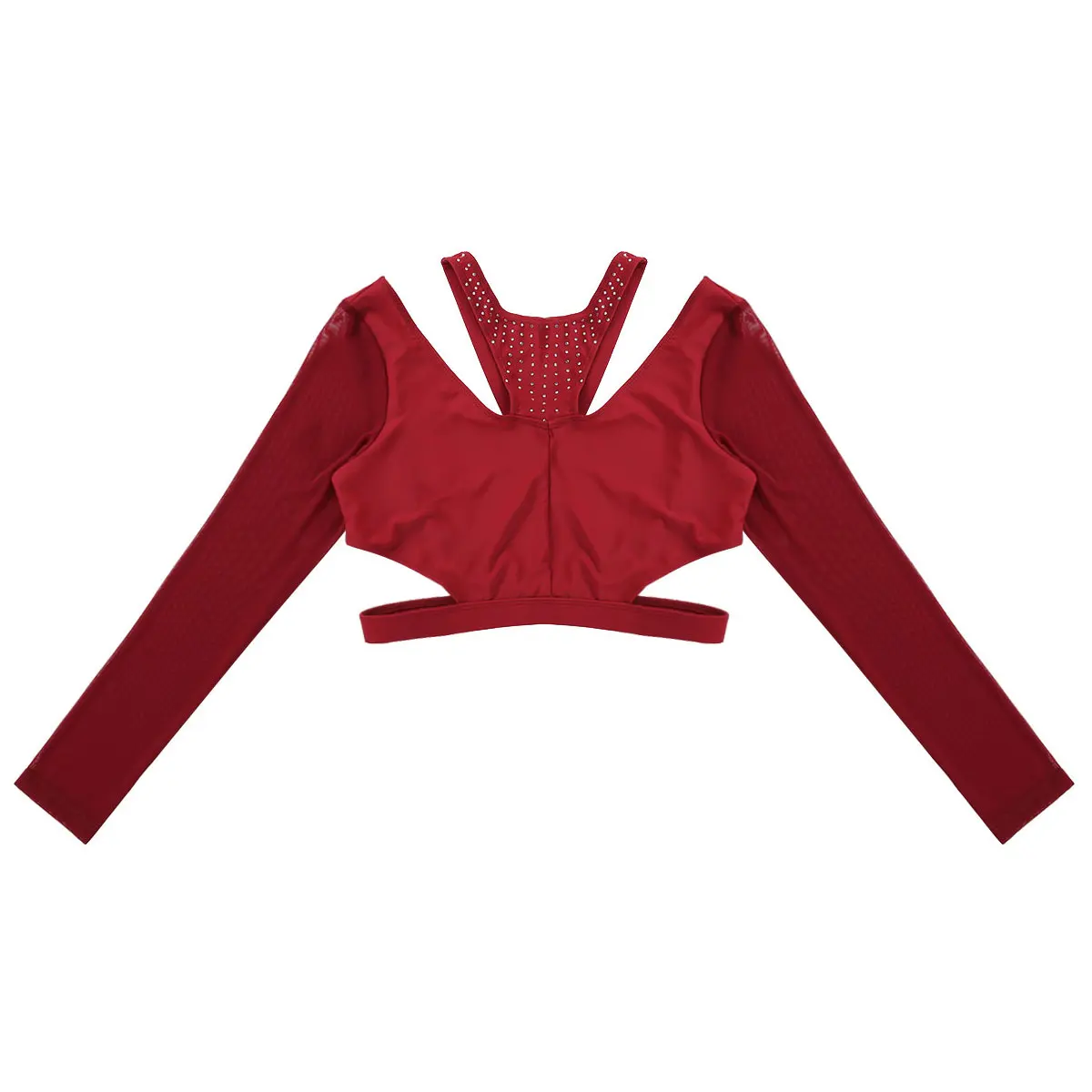 Женский Блестящий укороченный топ с блестками для балета танца живота взрослых