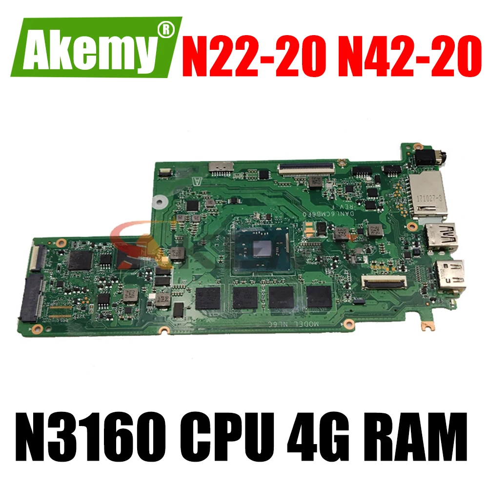 

Материнская плата DANL6CMB6F0 для Lenovo N22-20 Chromebook 5B20L25520, материнская плата с процессором N3160, 4 Гб ОЗУ, 32 Гб SSD, тест 100%