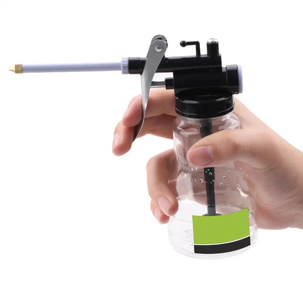 New Grease Gun Oil Pump 250ml Can Plastic Transparent Hose High Pressure Oiler Mini Injector |