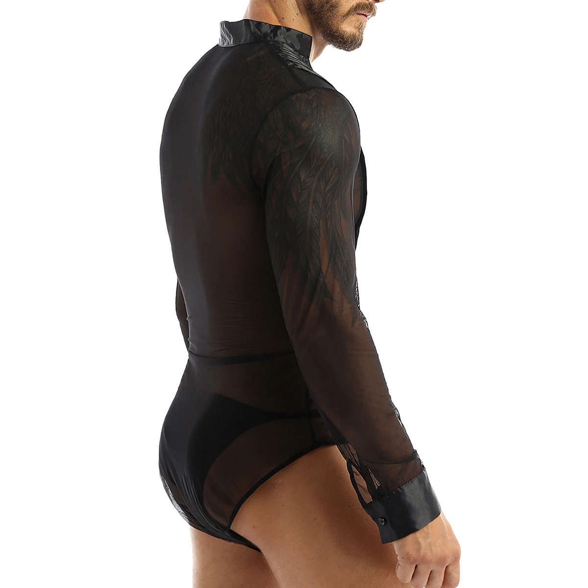 Мужской комбинезон сексуальное нижнее белье ночное Клубная одежда костюмы