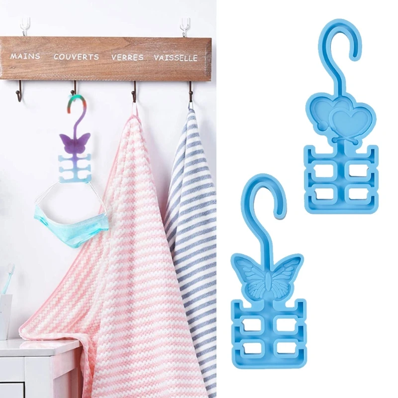 

2 Styles Useful Mask Hanger Epoxy Resin Mold Storage Rack Holder Casting Silicone Mould DIY Crafts Jewelry Pendant Decorations M
