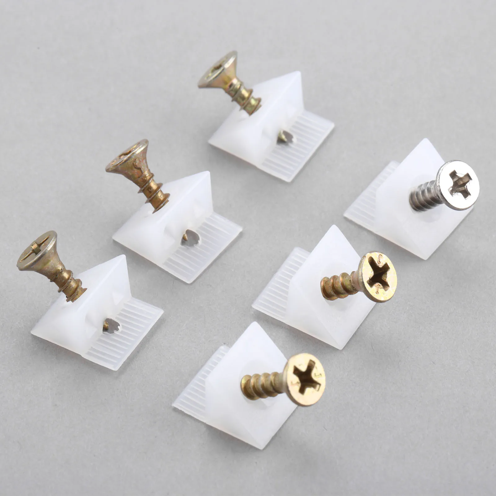 50Pieces/set 45 Degree Angle Plastic Corner Bracket Block for Drawer Bottom Sagging Repair Fixing Wedges Furniture Back Panel |