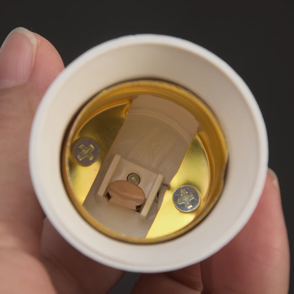 

5Pcs Durable Converter Adapter Screw Led Lamp Holder Base Anti-burning B22 To E27 Light Bulb Socket