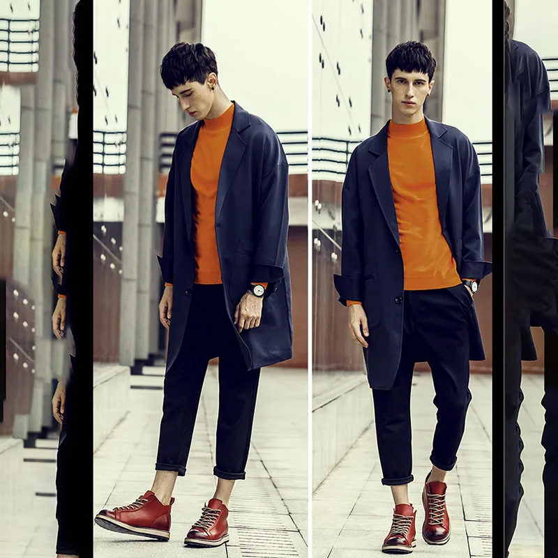 Ботинки для верховой езды Мужские ботинки из натуральной воловьей кожи Мужская