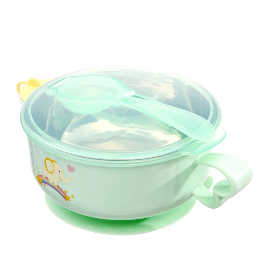

1 Set Baby Suction Bowl Infant Feeding Spoon Baby Independent Feeding Tableware