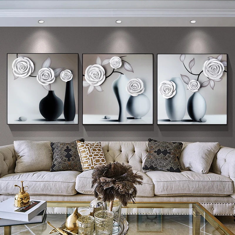 

Living Room Decoration Painting Modern Minimalist Triple Sand Restaurant Corridor Painting 3D Relief Painting