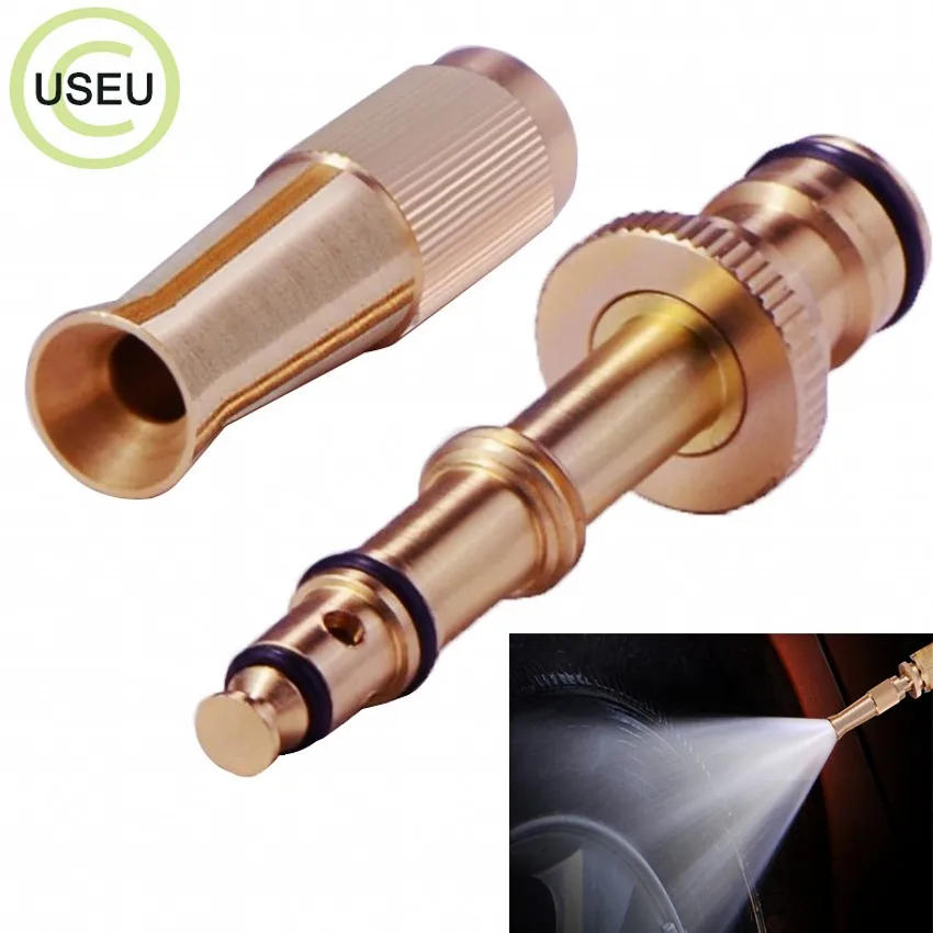 USEU Прочный латунный Регулируемый поворотный шланг форсунка высокого давления