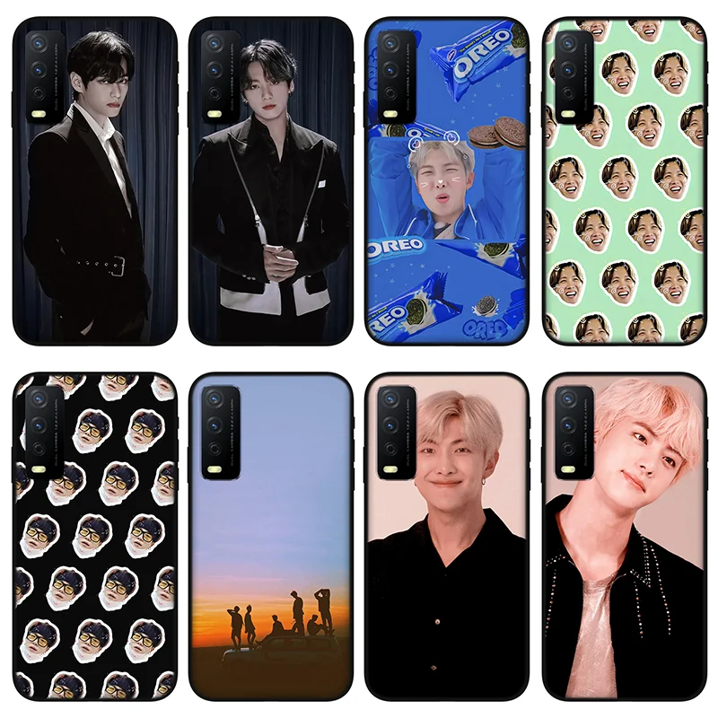 

Cute idol group Black silicone Phone case for vivo y20 y30 y50 y53 y52 y31 y53 Y18 Y19 Y15 Y12 Y51 Y85 Y97 Y70s Y12 Y11 case