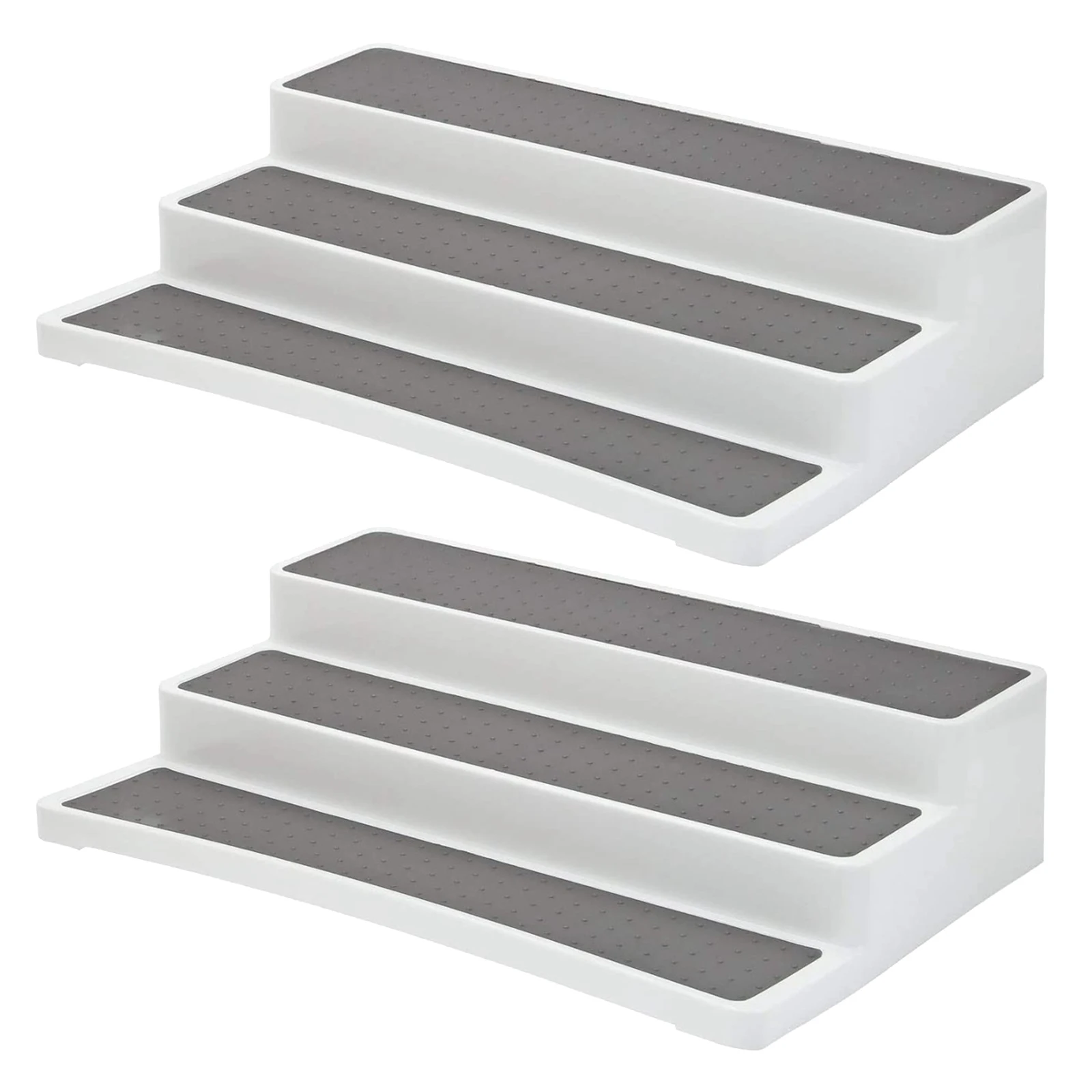 

2 Piece 3 Layers Cabinet Spice Rack Non Skid Waterproof Cupboard Storage Organizer Shelf Bathroom Accessory