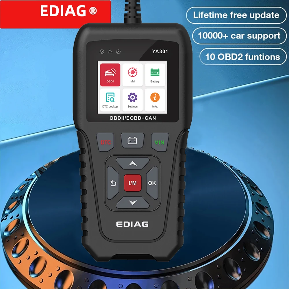 

OBD II Code Reader EDIAG YA301 Full Function OBD2 Scanner Car Diagnostic Tool Multi-languages USB Update PK KW850 CR3001